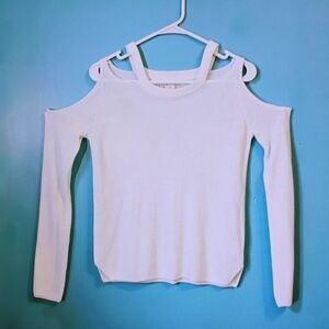 Womens Pink Republic Size Medium Off White  Cold-Shoulder Top